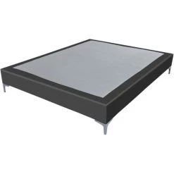 EBAC LITERIE Sommier + Pieds Tenor 160x200 Simili Anthracite 13 Lattes - Anthracite