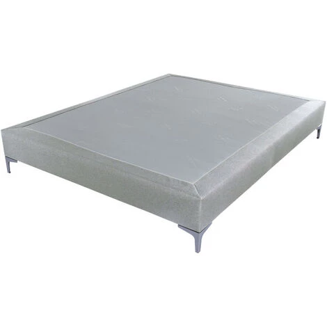 EBAC LITERIE Sommier + Pieds Tenor 160x200 Tissu Safari 13 Lattes - Gris Clair 3 EBAC LITERIE Sommier + Pieds Tenor 160x200 Tissu Safari 13 Lattes - Gris Clair