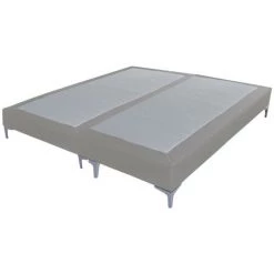 EBAC LITERIE Sommier + Pieds Tenor 80+80x200 Tissu Lin 26 Lattes - Lin