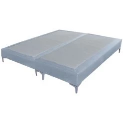 EBAC LITERIE Sommier + Pieds Tenor 90+90x200 Tissu Baltique 26 Lattes - Bleu Clair
