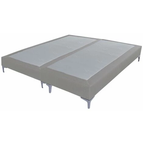 EBAC LITERIE Sommier + Pieds Tenor 90+90x200 Tissu Lin 26 Lattes - Lin 3 EBAC LITERIE Sommier + Pieds Tenor 90+90x200 Tissu Lin 26 Lattes - Lin