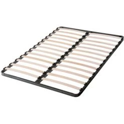EBAC LITERIE Sommier à Lattes 140x190 C213 - 26 Lattes Bois - Fabrication Française - Gris