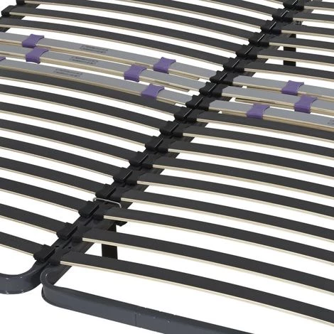 EBAC LITERIE Sommier à Lattes + Pieds 2x80x200 C223 - 42 Lattes Bois - Fabrication Française - Gris 4 EBAC LITERIE Sommier à Lattes + Pieds 2x80x200 C223 - 42 Lattes Bois - Fabrication Française - Gris – Image 2