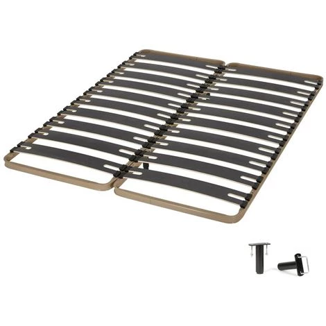 EBAC LITERIE Sommier à Lattes 2x80x200 C310 - 22 Lates Bois - Fabrication Française - Marron 3 EBAC LITERIE Sommier à Lattes 2x80x200 C310 - 22 Lates Bois - Fabrication Française - Marron