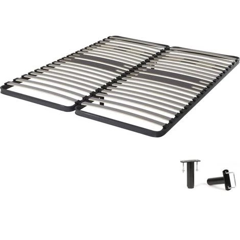 EBAC LITERIE Sommier à Lattes 2x90x200 C318 - 38 Lattes Bois - Fabrication Française - Gris 3 EBAC LITERIE Sommier à Lattes 2x90x200 C318 - 38 Lattes Bois - Fabrication Française - Gris