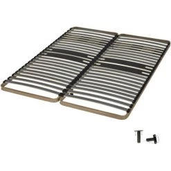 EBAC LITERIE Sommier à Lattes 2x80x200 C322 - 46 Lattes Bois - Fabrication Française - Marron -Sommier Soldes 20980494 3