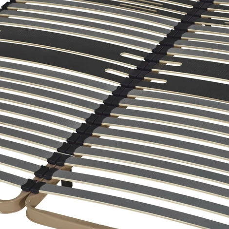 EBAC LITERIE Sommier à Lattes + Pieds 2x90x200 C322 - 46 Lattes Bois - Fabrication Française - Marron 4 EBAC LITERIE Sommier à Lattes + Pieds 2x90x200 C322 - 46 Lattes Bois - Fabrication Française - Marron – Image 2