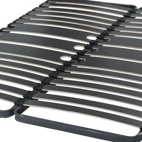 EBAC LITERIE Sommier à Lattes + Pieds 2x80x200 C416 - 32 Lattes Bois - Fabrication Française - Gris 4 EBAC LITERIE Sommier à Lattes + Pieds 2x80x200 C416 - 32 Lattes Bois - Fabrication Française - Gris – Image 2