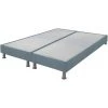 EBAC LITERIE Sommier Tapissier + Jeu De Pieds 90+90x200 Omega Tissu Baltique 18 Lattes - Bleu Clair -Sommier Soldes 21390835 1