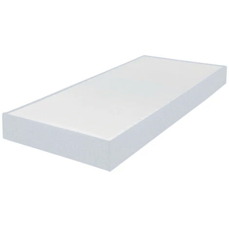 EBAC LITERIE Sommier Tapissier 90x200 Omega Tissu Nacre 18 Lattes - Nacre 3 EBAC LITERIE Sommier Tapissier 90x200 Omega Tissu Nacre 18 Lattes - Nacre