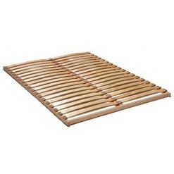 LE QUAI DES AFFAIRES Sommier NEVADA 140x190 Cadre Bois 2x18 Lattes Multiplis / Naturel/ 188x139x9 Cm