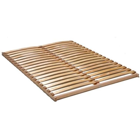 LE QUAI DES AFFAIRES Sommier NEVADA 140x200 Cadre Bois 2x18 Lattes Multiplis / Naturel/ 198x139x9 4 LE QUAI DES AFFAIRES Sommier NEVADA 140x200 Cadre Bois 2x18 Lattes Multiplis / Naturel/ 198x139x9 â Image 2