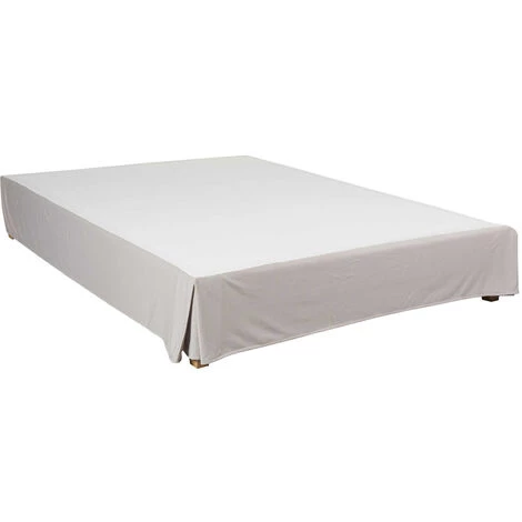 TERRE DE NUIT Cache-sommier Intégral Taupe 90x190 - Taupe 4 TERRE DE NUIT Cache-sommier Intégral Taupe 90x190 - Taupe – Image 2