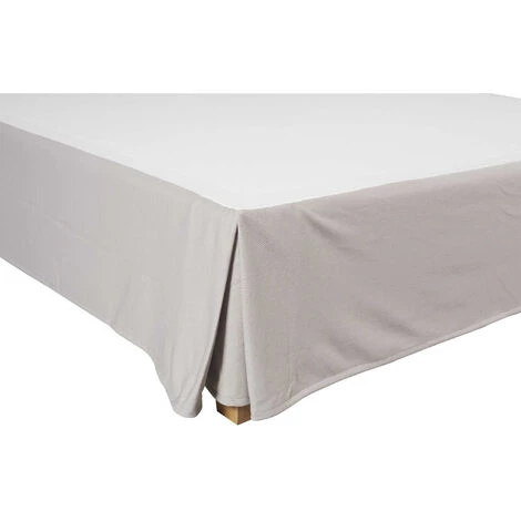 TERRE DE NUIT Cache-sommier Intégral Taupe 90x190 - Taupe 5 TERRE DE NUIT Cache-sommier Intégral Taupe 90x190 - Taupe – Image 3