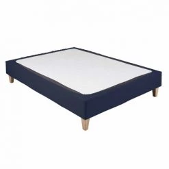 TERRE DE NUIT Cache-sommier Coton Jersey Bleu Marine 80x200 - Bleu Marine