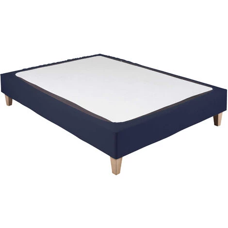 TERRE DE NUIT Cache-sommier Coton Jersey Bleu Marine 80x200 - Bleu Marine 4 TERRE DE NUIT Cache-sommier Coton Jersey Bleu Marine 80x200 - Bleu Marine – Image 2