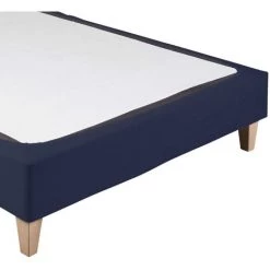 TERRE DE NUIT Cache-sommier Coton Jersey Bleu Marine 80x200 - Bleu Marine 7 TERRE DE NUIT Cache-sommier Coton Jersey Bleu Marine 80x200 - Bleu Marine -Sommier Soldes 22795012 3