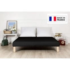 BYSOMMIFLEX Sommier Tapissier Noir 90x190cm Fabrique En France