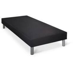 SOMNESS Sommier Tapissier Noir 90x190 - Noir