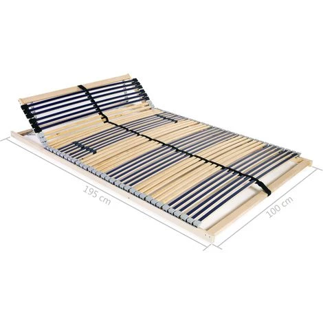 ASUPERMALL Sommier A Lattes Avec 42 Lattes 7 Zones 100 X 200 Cm 5 ASUPERMALL Sommier A Lattes Avec 42 Lattes 7 Zones 100 X 200 Cm – Image 3