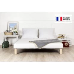 BYSOMMIFLEX Sommier Tapissier 90x200cm Blanc Fabrique France