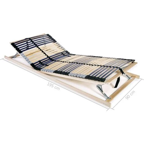 ASUPERMALL Sommiers A Lattes 2 Pcs Avec 42 Lattes 7 Zones 90x200 Cm 5 ASUPERMALL Sommiers A Lattes 2 Pcs Avec 42 Lattes 7 Zones 90x200 Cm – Image 3