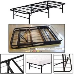 SANIVERRE INVITE Sommier D'appoint Pliable En Métal 8 SANIVERRE INVITE Sommier D'appoint Pliable En Métal -Sommier Soldes 23837863 3