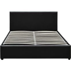 NUITSDOR Sfg049 Nuits D'or - Lit Coffre + Tête De Lit Noirs + Pieds Pour Matelas En 90x200 - 13 Lattes - Montage Rapide Et Facile - Revetement PVC Simili Facile D'entretien 7 NUITSDOR Sfg049 Nuits D'or - Lit Coffre + Tête De Lit Noirs + Pieds Pour Matelas En 90x200 - 13 Lattes - Montage Rapide Et Facile - Revetement PVC Simili Facile D'entretien -Sommier Soldes 24042109 3