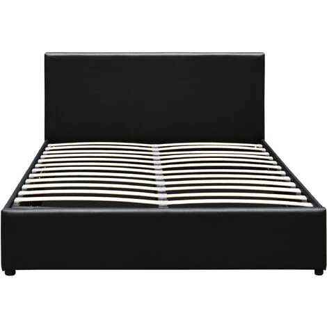 NUITSDOR Sfg049 Nuits D'or - Lit Coffre + Tête De Lit Noirs + Pieds Pour Matelas En 90x200 - 13 Lattes - Montage Rapide Et Facile - Revetement PVC Simili Facile D'entretien 5 NUITSDOR Sfg049 Nuits D'or - Lit Coffre + Tête De Lit Noirs + Pieds Pour Matelas En 90x200 - 13 Lattes - Montage Rapide Et Facile - Revetement PVC Simili Facile D'entretien – Image 3