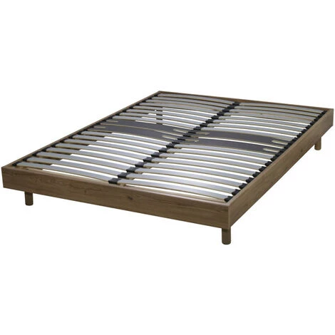 EBAC LITERIE Sommier + Jeu De Pieds 140x190 Decokit 2x18 Lattes Chêne Oak - Bois Clair 3 EBAC LITERIE Sommier + Jeu De Pieds 140x190 Decokit 2x18 Lattes Chêne Oak - Bois Clair