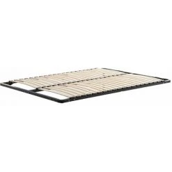 KOSMI - Sommier à Lattes 140x190 Cm Pour Cadre De Lit 2 Places - Noir