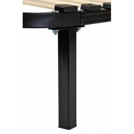 KOSMI - Sommier à Lattes 140x190 Cm Sur Pieds Pour Lit 2 Places, 7 Pieds, 40 Lattes En Bois Multiplis, Sommier En Kit à Monter - Noir 7 KOSMI - Sommier à Lattes 140x190 Cm Sur Pieds Pour Lit 2 Places, 7 Pieds, 40 Lattes En Bois Multiplis, Sommier En Kit à Monter - Noir – Image 5