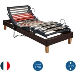Sommier électrique Someo TPR 30 Wengé 90x200 - Bois Foncé 8 Sommier électrique Someo TPR 30 Wengé 90x200 - Bois Foncé -Sommier Soldes 25249710 3