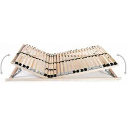 Hommoo Sommier A Lattes Avec 28 Lattes 7 Zones 90 X 200 Cm FSC HDV12388 -Sommier Soldes 25305870 2