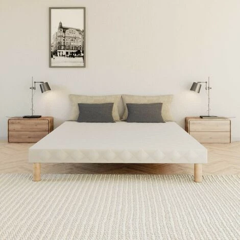 DECO IN PARIS Sommier Tapissier 140 X 190 Cm + 4 Pieds - Blanc 4 DECO IN PARIS Sommier Tapissier 140 X 190 Cm + 4 Pieds - Blanc â Image 2