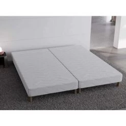DECO IN PARIS Sommier Tapissier 180 X 200 Cm + 8 Pieds (2x 90x200cm) - Blanc -Sommier Soldes 26098546 3