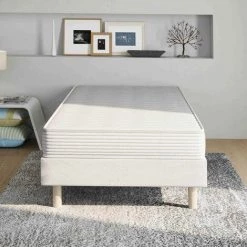 DECO IN PARIS CONFORT ECO - Ensemble Sommier + Matelas 15 Cm 90x190 - Blanc -Sommier Soldes 26098578 3