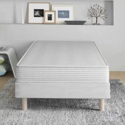 DECO IN PARIS CONFORT ECO - Ensemble Sommier + Matelas 15 Cm 90x190 - Blanc -Sommier Soldes 26098578 5
