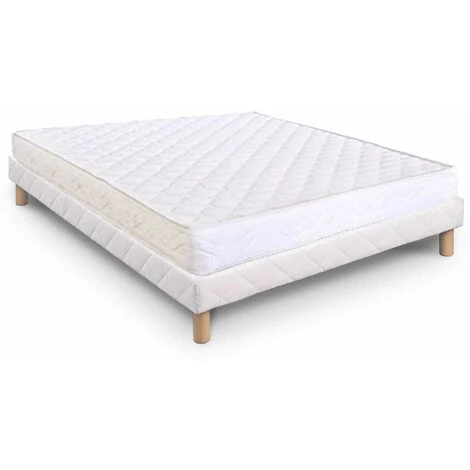 DECO IN PARIS Ensemble Sommier + Matelas H15cm 160x200 Cm - Blanc 6 DECO IN PARIS Ensemble Sommier + Matelas H15cm 160x200 Cm - Blanc – Image 4