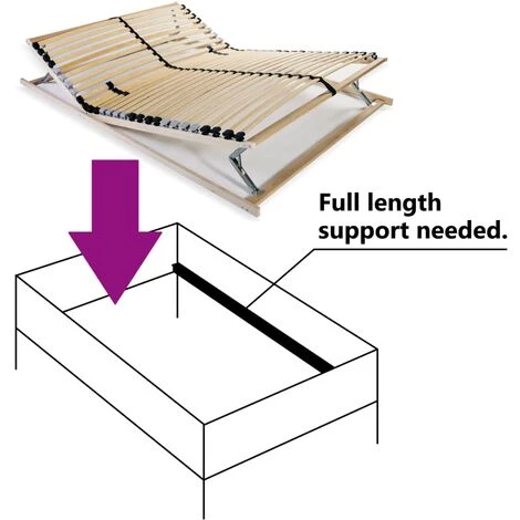 TRUE DEAL Sommier à Lattes Avec 28 Lattes 7 Zones 120 X 200 Cm 7 TRUE DEAL Sommier à Lattes Avec 28 Lattes 7 Zones 120 X 200 Cm â Image 5
