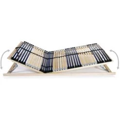 TRUE DEAL Sommier à Lattes Avec 42 Lattes 7 Zones 120 X 200 Cm -Sommier Soldes 26222875 4