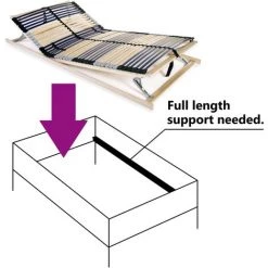 TRUE DEAL Sommier à Lattes Avec 42 Lattes 7 Zones 120 X 200 Cm -Sommier Soldes 26222875 5