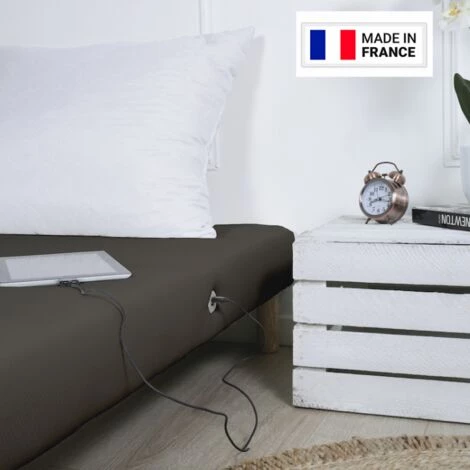 BYSOMMIFLEX Sommier Tapissier Marron 140x200cm Avec Port Usb Fabrique En France 3 BYSOMMIFLEX Sommier Tapissier Marron 140x200cm Avec Port Usb Fabrique En France