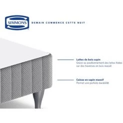 Simmons - Sommier Tapissier à Lattes Airsom Avec 4 Pieds 90 X 190 9 Simmons - Sommier Tapissier à Lattes Airsom Avec 4 Pieds 90 X 190 -Sommier Soldes 26703404 4