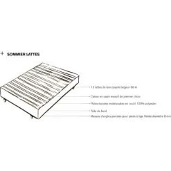 Simmons - Sommier Tapissier à Lattes Airsom Avec 4 Pieds 2x80x200 8 Simmons - Sommier Tapissier à Lattes Airsom Avec 4 Pieds 2x80x200 -Sommier Soldes 26703422 3