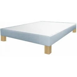 EBAC LITERIE Sommier Tapissier + Pieds 160x200 SP18 13 Lattes Baltique - Bleu Clair