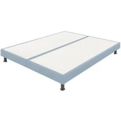 EBAC LITERIE Sommier Tapissier + Pieds 90+90x200 SP18 13 Lattes Baltique - Bleu Clair