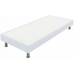 EBAC LITERIE Sommier Tapissier + Pieds 90x200 SP18 13 Lattes Nacre - Nacre