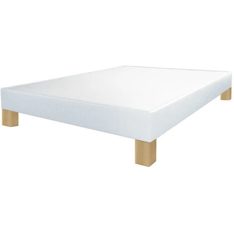 EBAC LITERIE Sommier Tapissier + Pieds 140x190 SP18 13 Lattes Nacre - Nacre 3 EBAC LITERIE Sommier Tapissier + Pieds 140x190 SP18 13 Lattes Nacre - Nacre