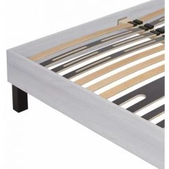 ALTOBUY FACILKIT - Sommier Démontable 140x190cm Bois Blanchi - Gris -Sommier Soldes 27056342 3